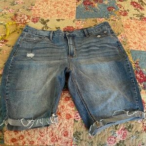 Terra & sky denim shorts Sz 18